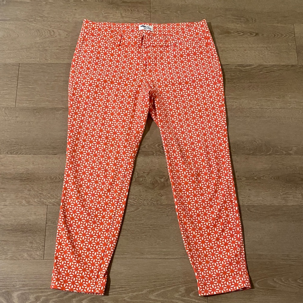 Old Navy The Diva Women’s Coral Burst Print Pants Size 8